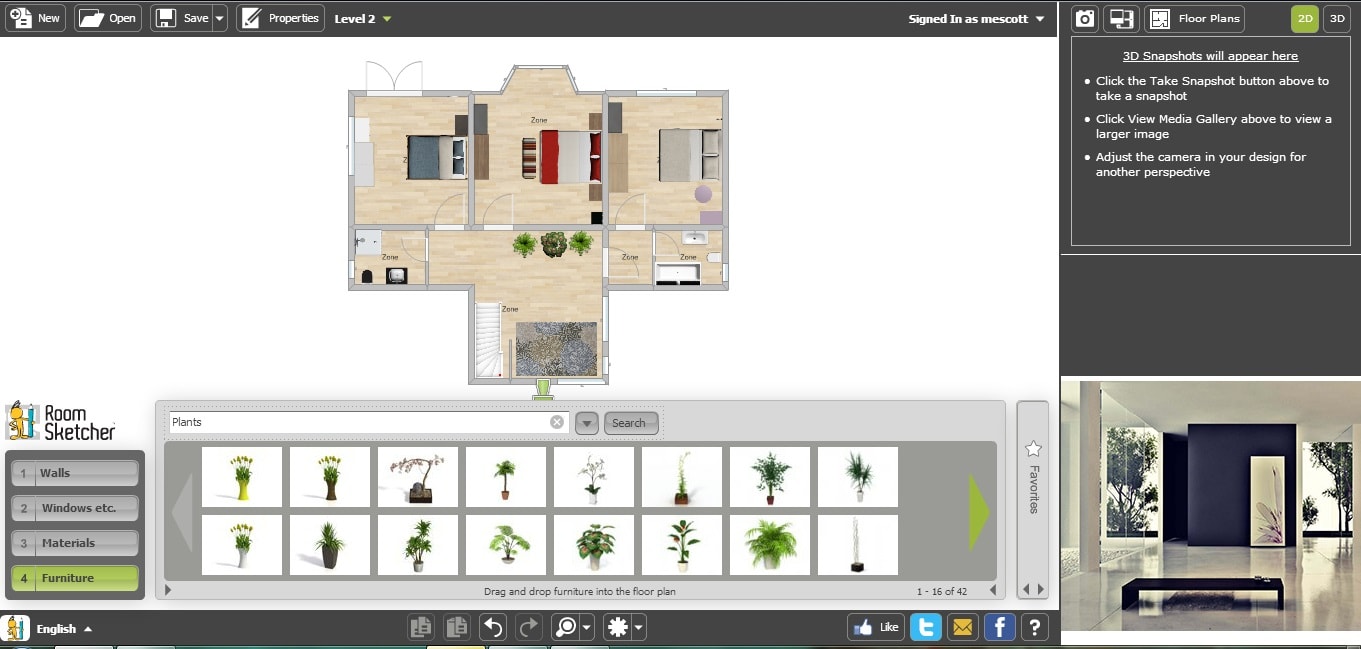 Building floor plan software